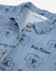 Bobo Choses - kids - Pickle The Dog all over denim shirt