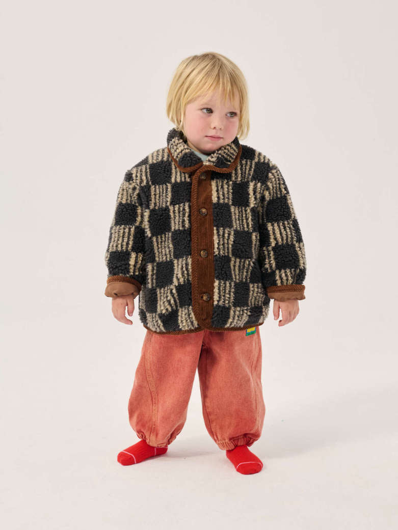 Bobo Choses - baby - almost moiré sheepskin jacket