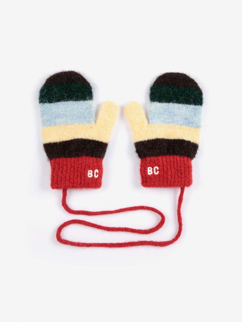 Bobo Choses - baby - striped mittens