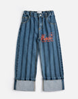 Bobo Choses - kids - Pickles The Dog Striped denim pants
