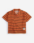 Bobo Choses - kids - Striped Brick terry cloth polo