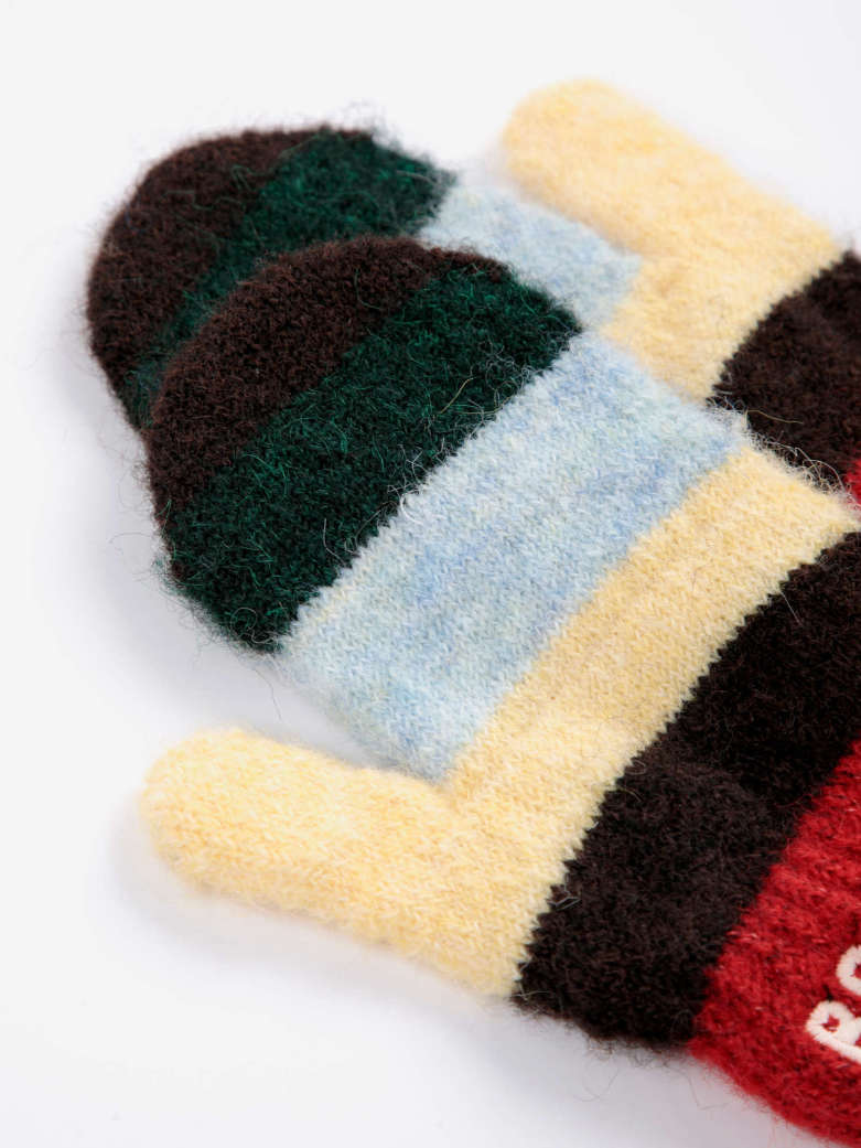 Bobo Choses - baby - striped mittens