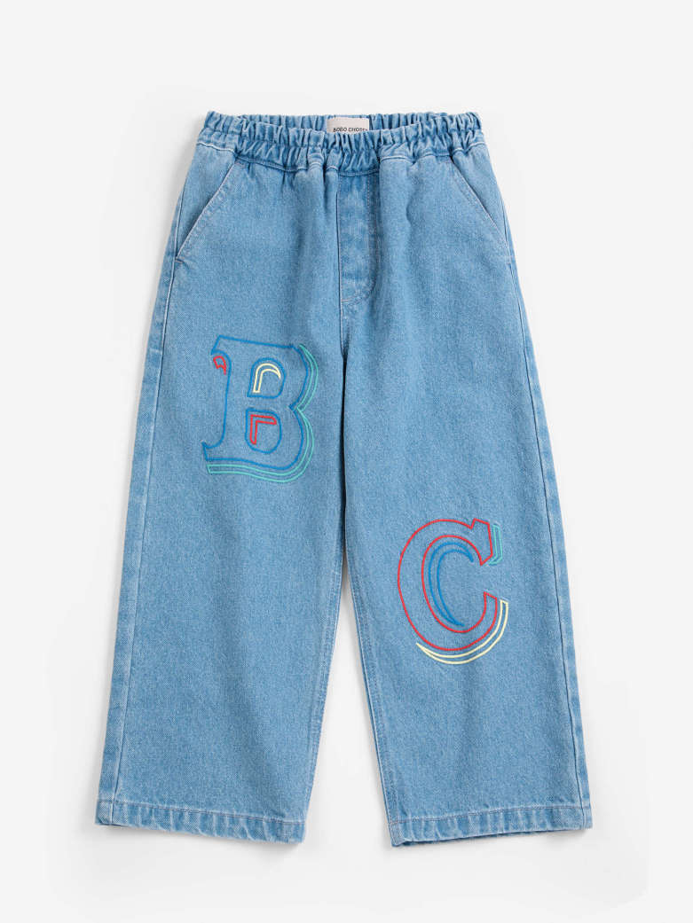 Bobo Choses - kids - embossed denim pants