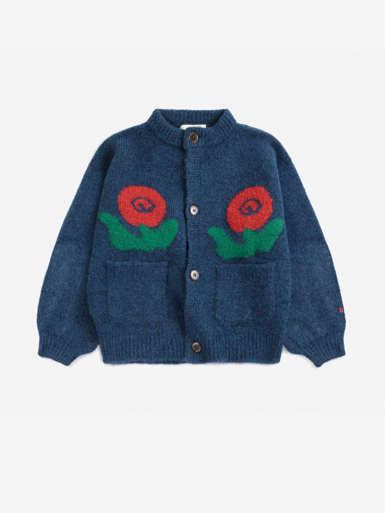 Bobo Choses - kids - stamp bloom cardigan