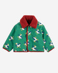 Bobo Choses - baby - la oca allover reversible sheepskin jacket - green