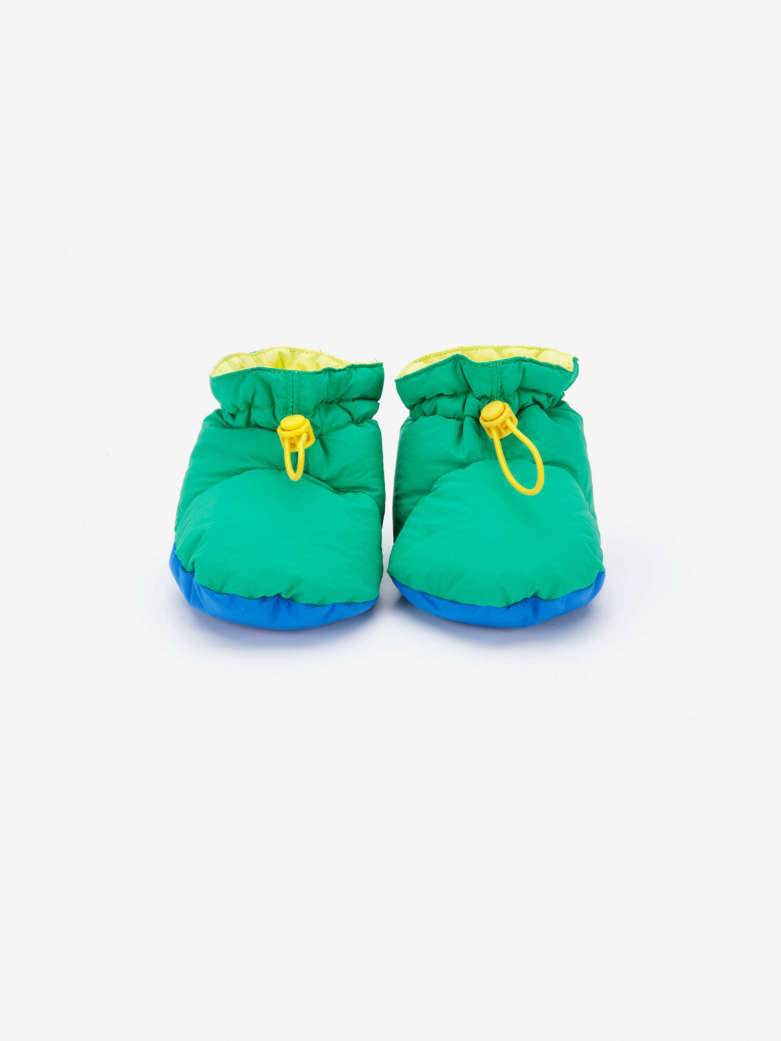 Bobo Choses - baby - padded booties - green