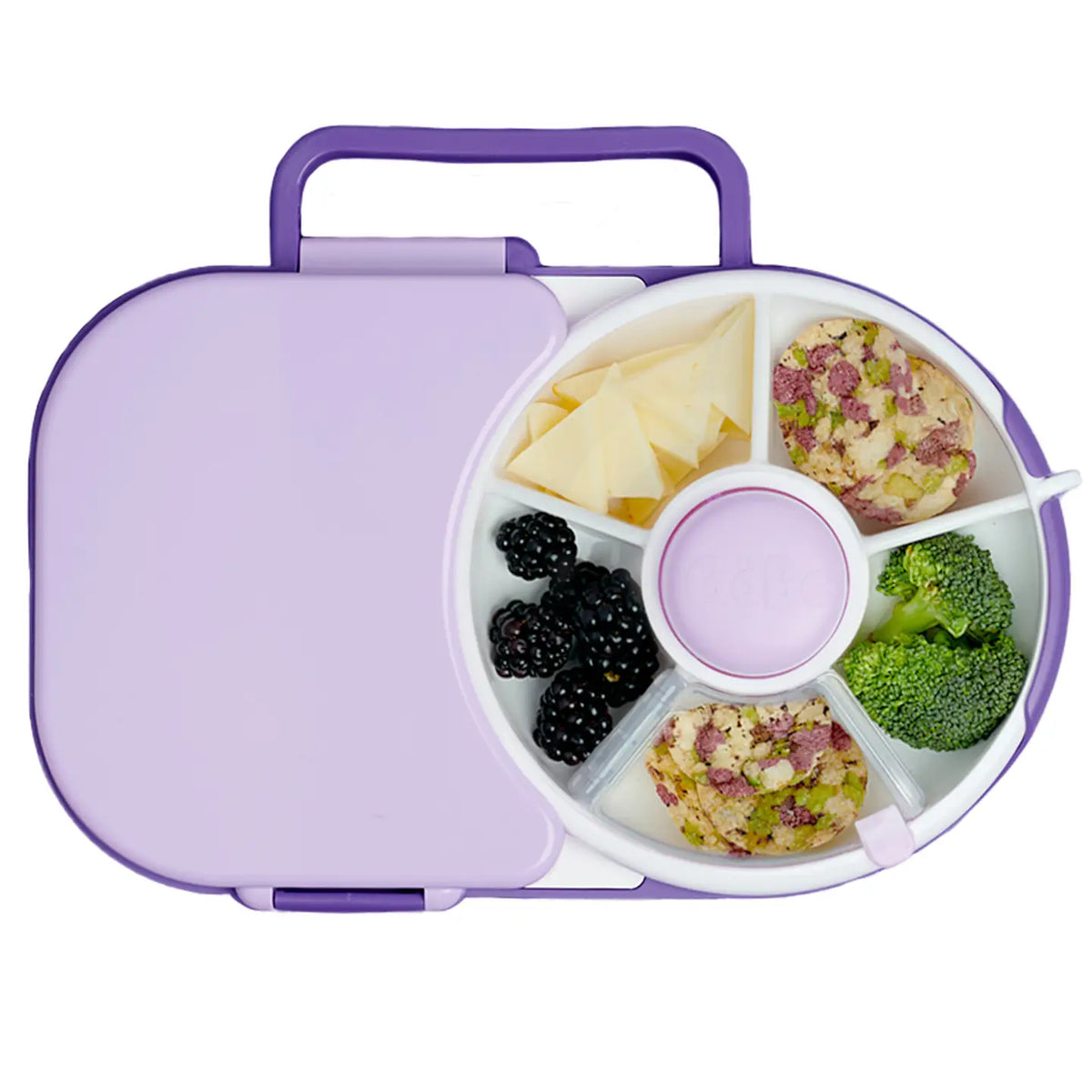Gobe - lunchbox with snack spinner - grape purple