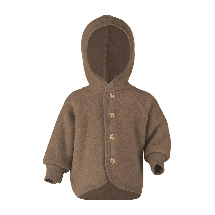 Engel Natur - Hooded Jacket - walnut melange