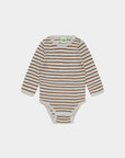 Fub - baby - stripe merino wool body - light grey melange/hazel