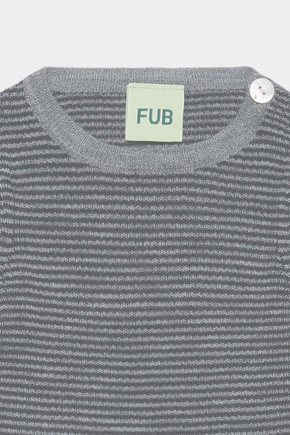 Fub - baby - rib merino wool top - steel/dark navy
