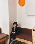 Fub - kids - merino felted polo cardigan - dark navy