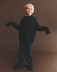 Fub - kids - high neck merino wool sweater - dark navy