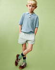 Fub - knit shorts - grey melange