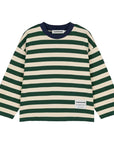 Tangerine - striped longsleeve t-shirt - cream/green
