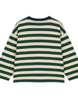 Tangerine - striped longsleeve t-shirt - cream/green