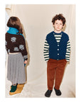 Tangerine - striped longsleeve t-shirt - cream/green