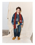 Tangerine - stonewashed barrel pants - indigo