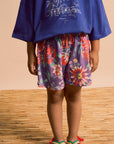 Maison Mangostan - beverly floral short - purple
