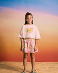 Maison Mangostan - birds patchwork short - pink