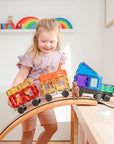 Connetix - magnetic tiles - rainbow transport pack - 50 pcs