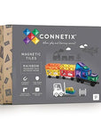 Connetix - magnetic tiles - rainbow transport pack - 50 pcs
