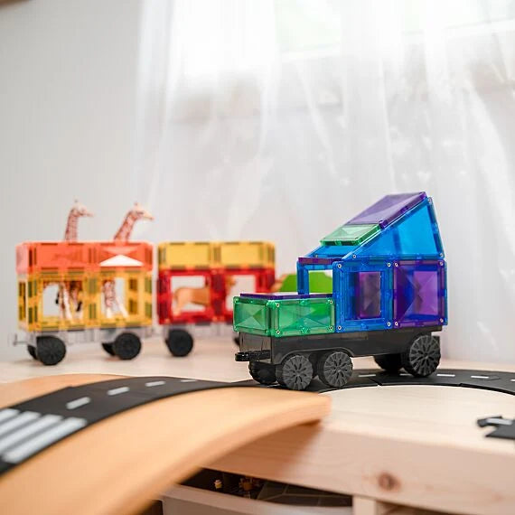Connetix - magnetic tiles - rainbow transport pack - 50 pcs