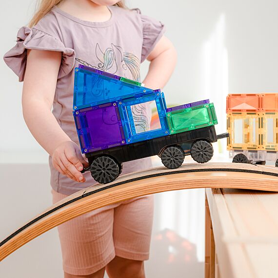 Connetix - magnetic tiles - rainbow transport pack - 50 pcs