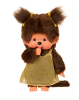 Monchhichi - girl with gold glitter dress (20cm)