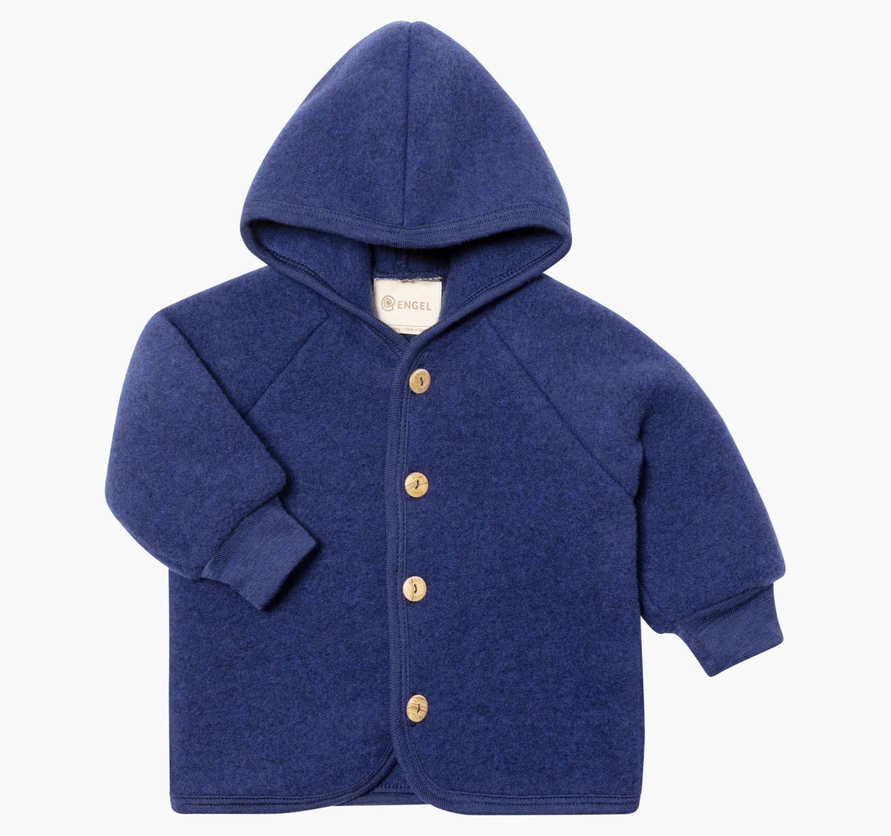 Engel Natur - Hooded Jacket - gentian melange