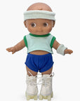 Minikane - Noah at sports and his mint blue roller skating outfit