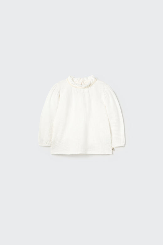 Cozmo brand - SARA264w5 - soft cotton blouse - white