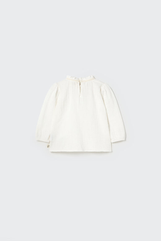 Cozmo brand - SARA264w5 - soft cotton blouse - white