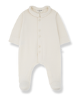 1+ in the family - noah - footed onesie - ecru