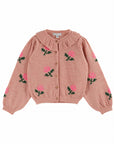 Emile et Ida - kids - flower cardigan - rose