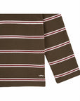 Emile et Ida - kids - stripe moleton polo - kaki