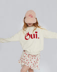 Mipounet - oui felpa - fleece sweatshirt - ecru