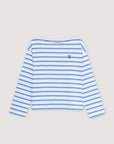 The new society - teens - burnet t-shirt - vista blue stripes