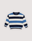 The new society - celosia jumper - summer midnight block stripes