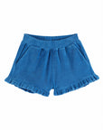 Emile et Ida - ruffled terry shorts - mer