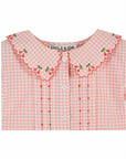 Emile et Ida - embroidered gingham blouse - vivi