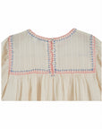 Emile et Ida - embroidered blouse - cream/pink
