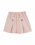 Emile et Ida - cherry pockets canvas skirt - macaron