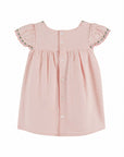 Emile et Ida - baby - cherry embroiedered dress - macaron