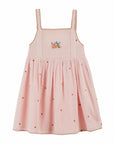 Emile et Ida - flowers embroided dress - macaron