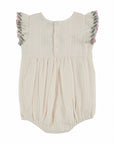 Emile et Ida - baby - embroidered jumpsuit - cream