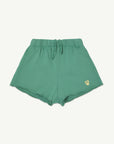 Main story - fleece track shorts - bottle green