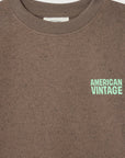 American Vintage - evona short sleeve sweatshirt - marron