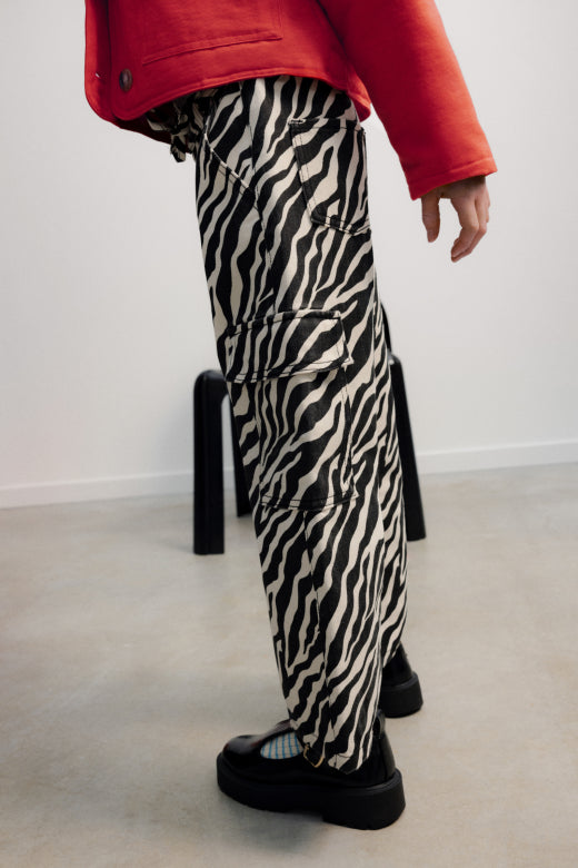 The New Society - Dakota Trousers - zebra print