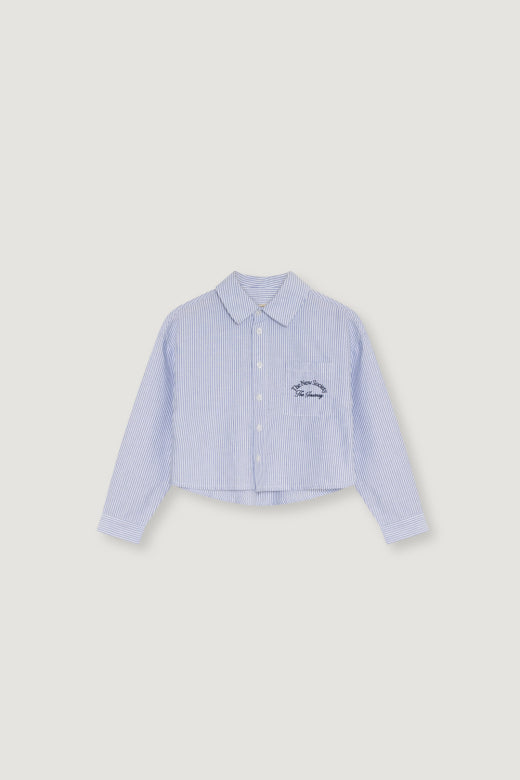 The New Society - isla crop shirt - isla stripes
