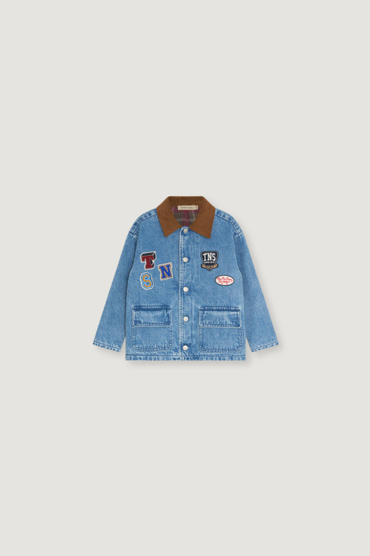 The New Society - Ridge denim jacket - mid blue denim